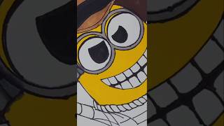 Artistic Drawing Minions is Freddy krueger drawing halloween despicableme4 minions shorts [upl. by Anitrebla]