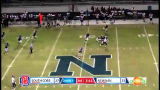 South Cobb QB Kylil Carter 66 yd TD pass to 3 Dorquincy Jordan [upl. by Ramsay]