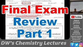 CHEM 1411 Final Exam Review Part 1 2024 [upl. by Sopher]