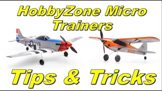 Tips and Tricks for the HobbyZone Micro XCub 450 and 450mm P51 Mustang RTF trainers [upl. by Cesare776]