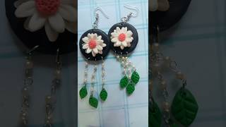 Clay earrings making diy clayart clay foryou fyp [upl. by Jourdain]