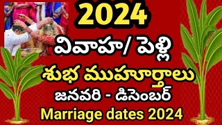 2024 Marriage Muhurtham dates in telugu  2024 marriage dates telugu  Marriage dates in 2024 2024 [upl. by Ainoz700]