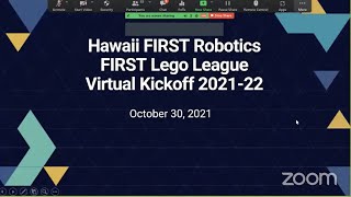 Hawaii FIRST Robotics FLL ExploreChallenge Kickoff 202122 [upl. by Dyer]