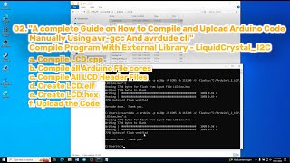 Compile and upload arduino code using avrgcc and avrdudeCompile External Library LiquidCrystalI2C [upl. by Artur9]