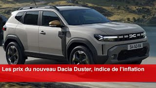 Les prix du nouveau Dacia Duster indice de l’inflation [upl. by Noam]