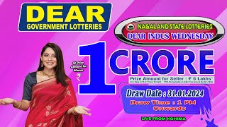 LOTTERY SAMBAD DEAR 1 PM 31012024 NAGALAND LOTTERY LIVE DEAR LOTTERY LIVE LOTTERY SAMBAD [upl. by Weitzman]