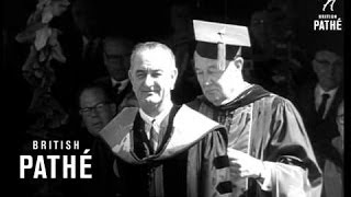 President Johnson And President Lopez Mateos At Ucla 1964 [upl. by Aeirdna870]