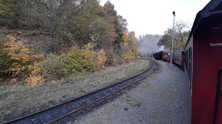 Herbstdampf auf der Selketalbahn am 20102024   Auf zum Ramberg [upl. by Nnagrom]