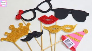 How to make Party Props at home  DIY Photobooth Props idea kit para fiestasfotos [upl. by Seebeck]