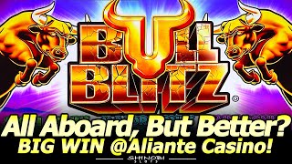 All Aboard But Better NEW Bull Blitz Slots by Konami BIG WIN Bonus Aliante Casino in Vegas [upl. by Bodi354]