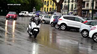 Honda Forza 300 test a Napoli sul bagnato con Tamburrino Moto [upl. by Lokim]