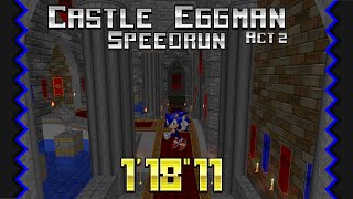 SRB2 Modern Sonic Speedrun Castle Eggman Act 2 11811 [upl. by Lohrman]