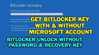 How to Find BitLocker Recovery Key in Microsoft  BitLocker Unlock Without Password and Recovery Key [upl. by Territus]