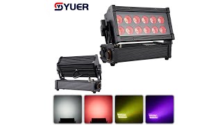 YUER™ IP65 Waterproof LED Par Light 12x10w RGBW 4in1 12x15W RGBWA UV 6in1 [upl. by Aitra]