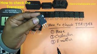 How to Check NPN and PNP Transistors [upl. by Nivan662]