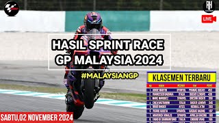 Hasil Motogp Hari iniHasil Sprint Race Gp Malaysia 2024Klasemen Motogp 2024 TerbaruJadwal Motogp [upl. by Chemesh391]