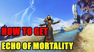 The Eternal Traveler Quest WoW  How to get Echo of Mortality [upl. by Retrop]