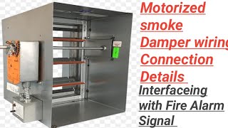 Wiring connection for smoke damper and interfacing with Fire Alarm Systems ventilation hvac [upl. by Lehcyar]