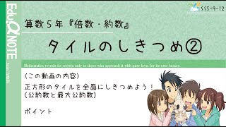 Eduα算数5年「倍数・約数」12タイルのしきつめ②（SS5912） [upl. by Veradi]