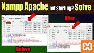 XAMPP Apache not starting Solve Apache not Start 100 Solution [upl. by Nosak]