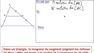 Triangles et parallèlesCapsule 2 Calculer la longueur dun segment [upl. by Viridissa]