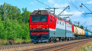 RailWay RUSSIAN FREIGHT and PASSENGER TRAINS in the URALS  ГРУЗОВЫЕ И ПАССАЖИРСКИЕ ПОЕЗДА на УРАЛЕ [upl. by Walworth]