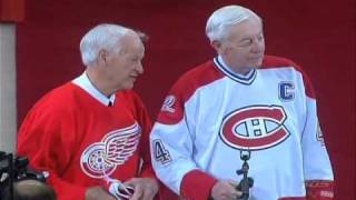 Gordie Howe Introduces Jean Beliveau [upl. by Adiuqal]