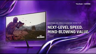 ViewSonic GAMING  VX2758A2KPRO3 Gaming Monitor – NextLevel Speed MindBlowing Value [upl. by Dulcy]