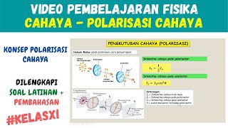 Fisika Kelas 11  Gelombang Cahaya  Konsep POLARISASI CAHAYA [upl. by Ellocin]