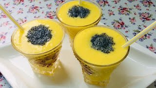 Homemade Mango Lassi made with few ingredients Its so delicious Easy amp Healthy lassi recipe [upl. by Nosreg881]