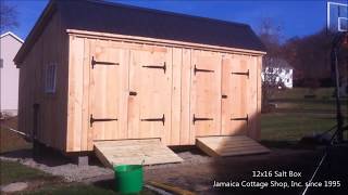 quotThe 12X16 Saltboxquot  Watch the Delivery of this Fully Assembled Building  Over the Road Legal [upl. by Bratton]