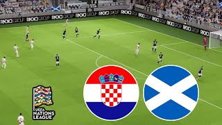 Croatia vs Scotland 21  UEFA Nations League 2024  Match Highlights  Video Game Simulation [upl. by Porta]