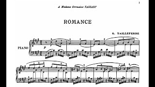 Germaine Tailleferre  Romance  Partition [upl. by Ahmar]