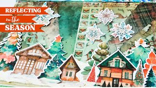 Holiday Magic Unleashed Art Journal Collage Tutorial for Festive Creativity [upl. by Jak80]