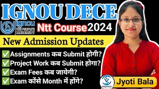 IGNOU NTT Course New Updates 2024JanJuly Addmissions Details 2024Gursehaj Coaching [upl. by Kalbli]