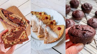 DOLCI VEGANI PROTEICI con FARINA DI CECI 3 Ricette facili per colazioni o merende senza glutine [upl. by Maxy216]