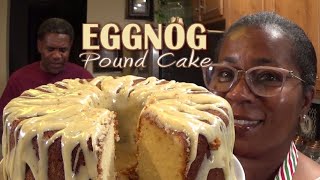 Eggnog Pound Cake  Eggnog Cream Cheese Glaze  Ohhhhhh This Reminds Me Of Christmas  PoundCake👑 [upl. by Ritch]