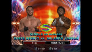 WWE  Chris Benoit vs Orlando Jordan ALL COM  SummerSlam 2005 [upl. by Eeloj851]