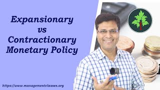 Expansionary vs Contractionary Monetary Policy in Hindi [upl. by Sheryl445]