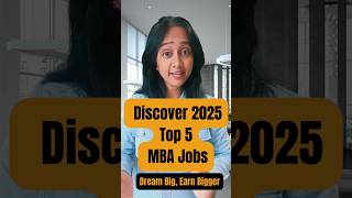 TOP 5 MBA jobs Highest paying jobs  Best jobs in 2025 shortvideo jobs [upl. by Davine]