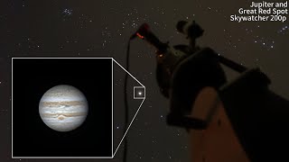 Jupiter and Great Red Spot using my 8 inch telescope [upl. by Zamir712]