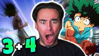 My Hero Academia  1x3 and 1x4  REACTION [upl. by Idissac256]