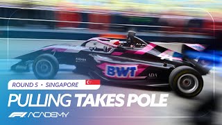 Pulling Takes Pole  Singapore 2024  F1 Academy [upl. by Colwen]