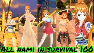 Finally😍 All Nami survival 100 gameplay in One Piece Bounty Rush  OPBR [upl. by Val640]