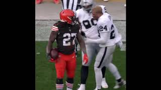 Johnathan Abram Tackles Kareem Hunt NFL MicdUp [upl. by Llenyl]