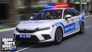 YENİ HONDA CİVİC POLİS   TRAFİK POLİSİ MODU  GTA 5 LSPDFR [upl. by Devondra292]