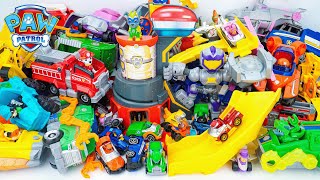 Paw Patrol toys unboxing ASMR  PAW Patrol Mighty Meteor Track Set  Chase Rubble Marshall [upl. by Anirda]