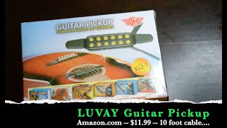 Amazon Luvay Acoustic Guitar Pickup Review  BEER [upl. by Hairabez]