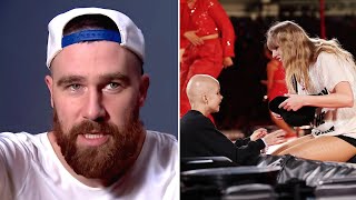 Travis Kelce REACTS to Taylor Swift Serenading 9Year Old Fan Battling Cancer During Eras Tour [upl. by Sitra12]