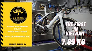 DREAM BUILD  TREK MADONE SLR GEN 7 2023  Project One  WHITE PRISMATIC [upl. by Higley104]